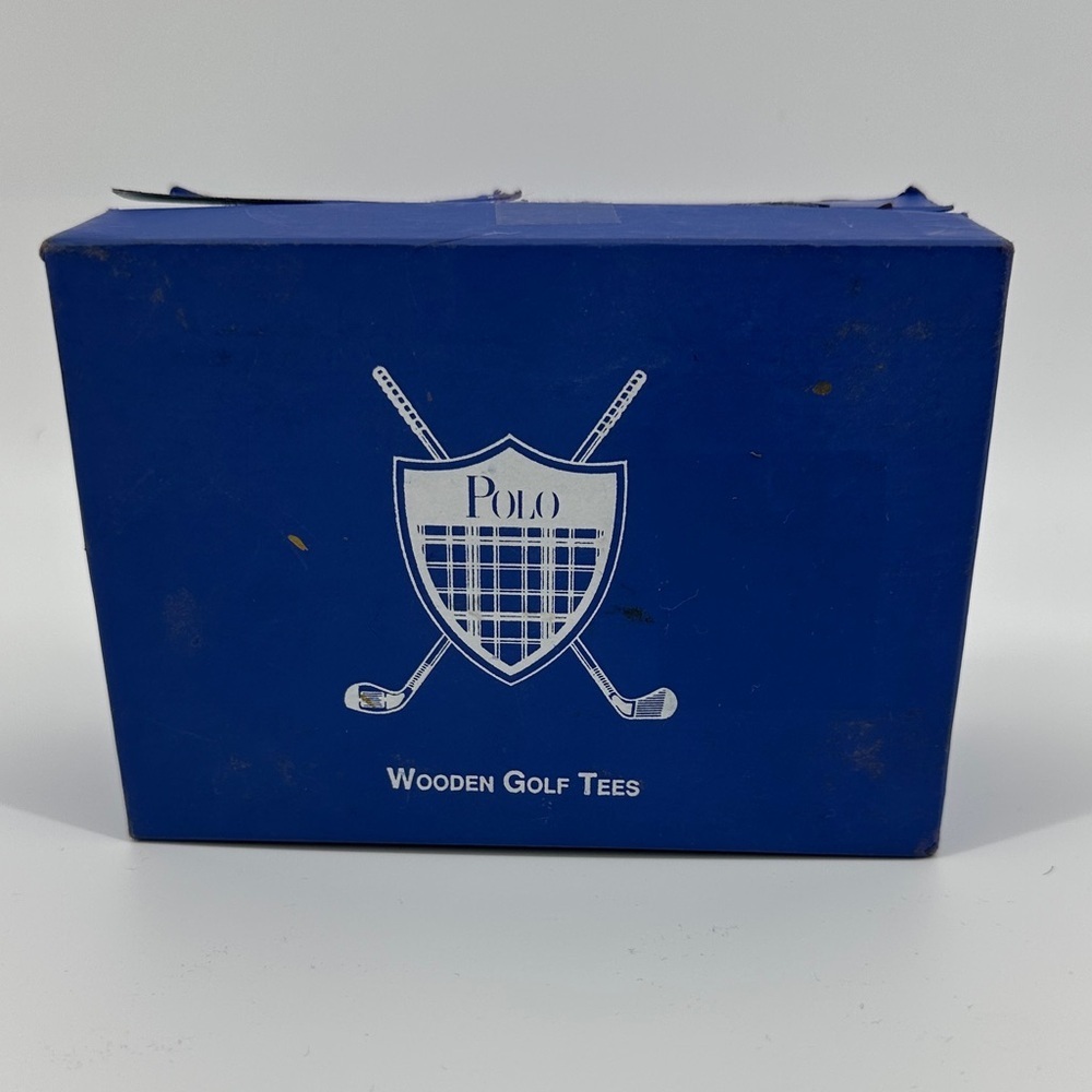Polo by Ralph Lauren VTG Classic Sports Retro Timeless Blue‎ Wooden Golf Tees